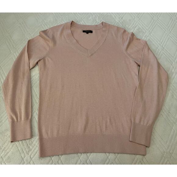 Quince Lightweight Cotton Cashmere V-Neck Sweater in Pink Size S✨ - Picture 10 of 13